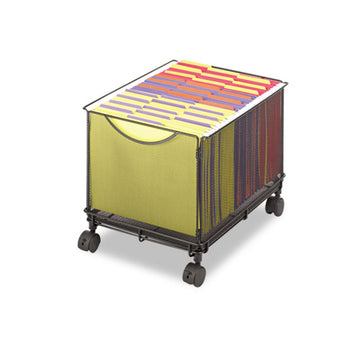 Safco® Onyx Mesh Mobile File Cube, 13.5w X 16.75d X 13h, Black freeshipping - TVN Wholesale